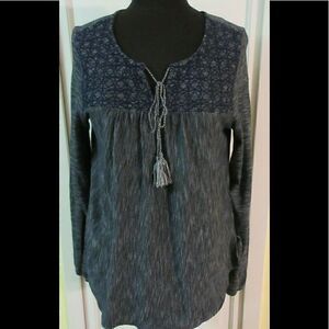 Sanctuary Poetta knit peasant top sz small